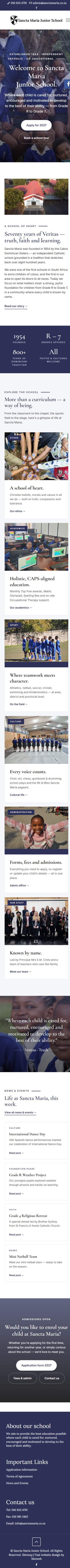 Sancta Maria Junior School mobile view