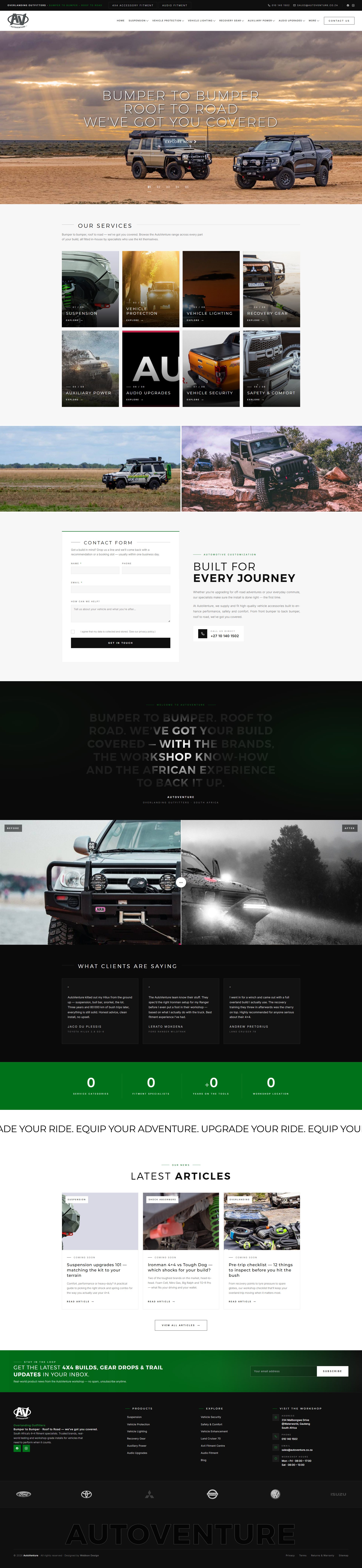 AutoVenture 4x4 desktop view
