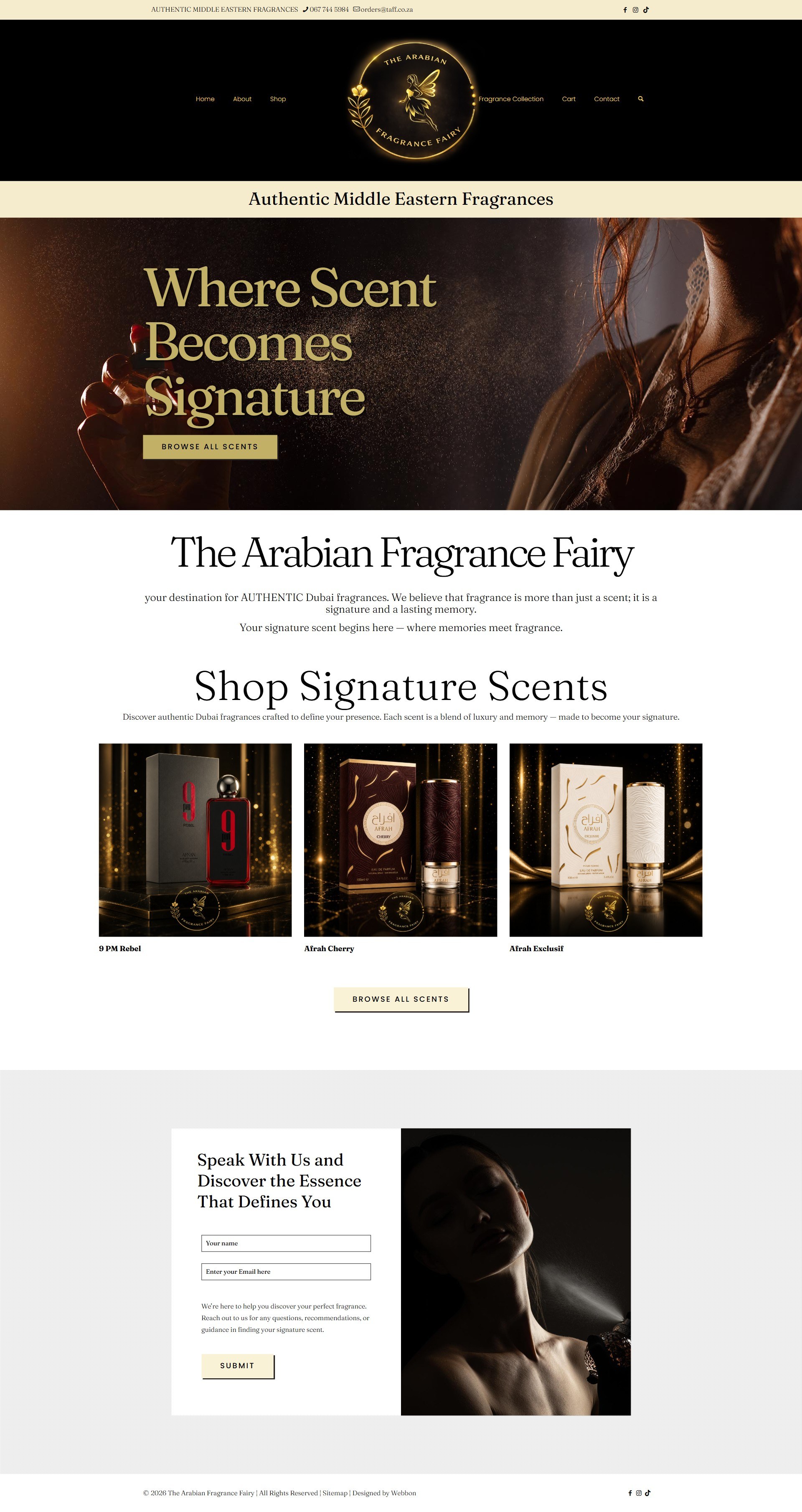 The Arabian Fragrance Fairy desktop view