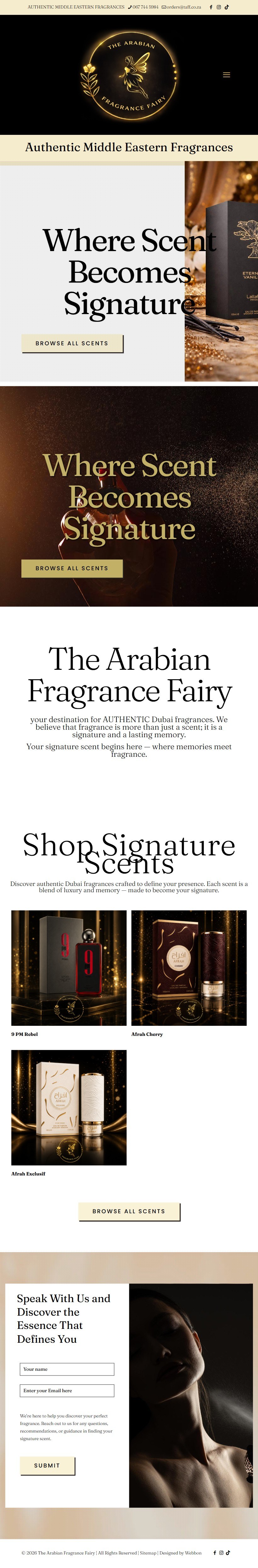 The Arabian Fragrance Fairy tablet view
